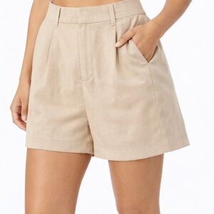 Express Women's Tan Linen-Blend Shorts Size 10